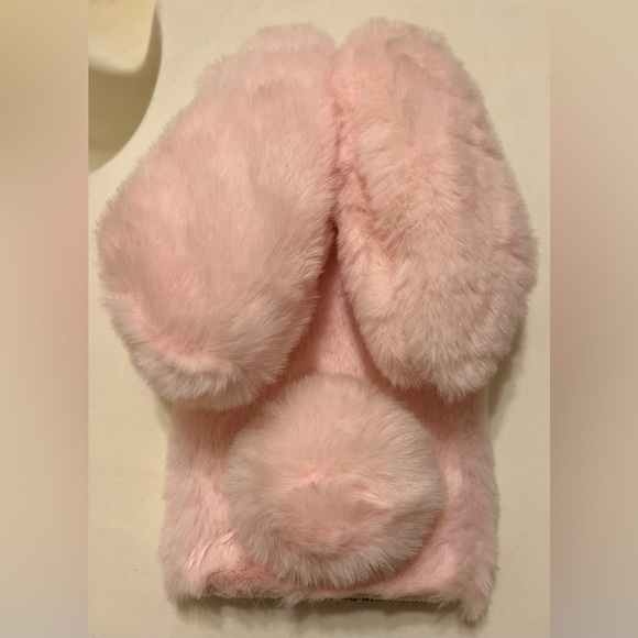 iPhone 14 ProMax Pink Furry Plush Bunny Soft Phone Case NWOT - Picture 3 of 5